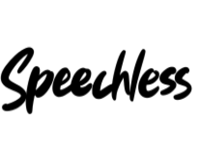 Speechless Font Preview