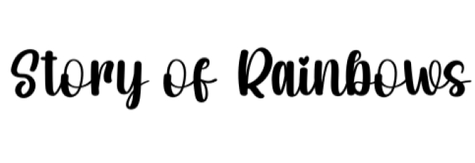 Story of Rainbows Font Preview