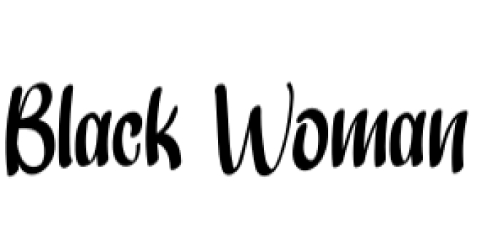 Black Woman Font Preview