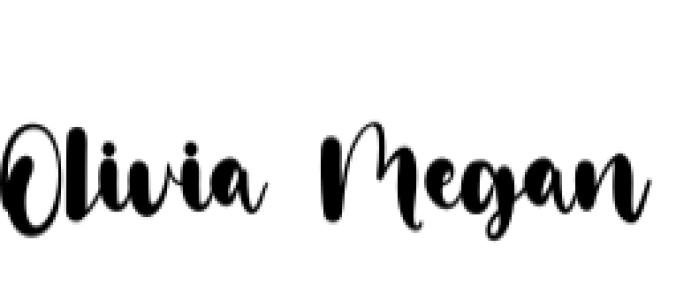 Olivia Megan Font Preview