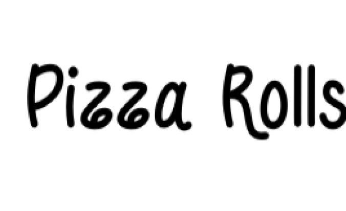 Pizza Rolls Font Preview