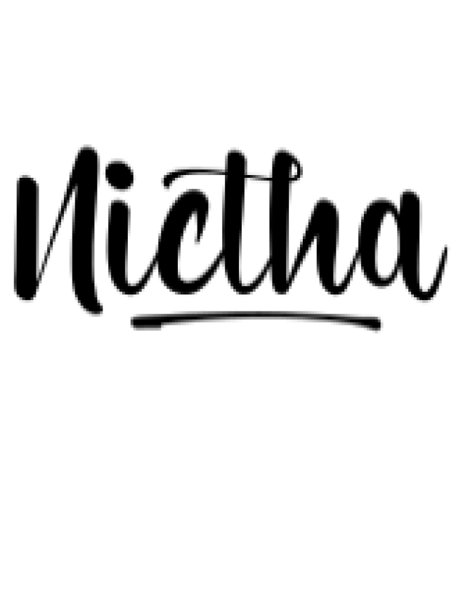 Nictha Font Preview