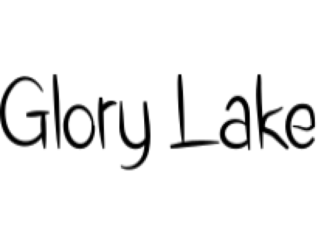 Glory Lake Font Preview