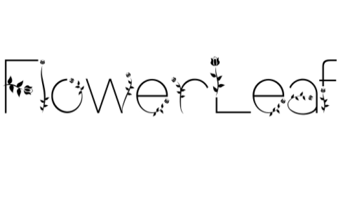 Flower Leaf Font Preview