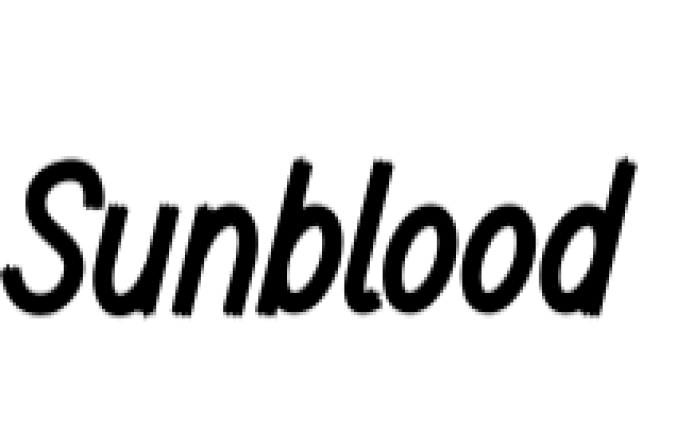 Sunblood Font Preview