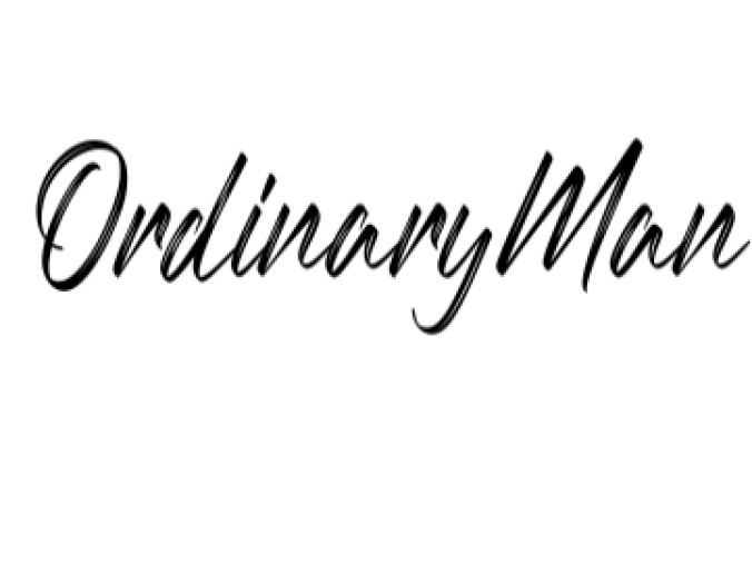 Ordinary Man Font Preview