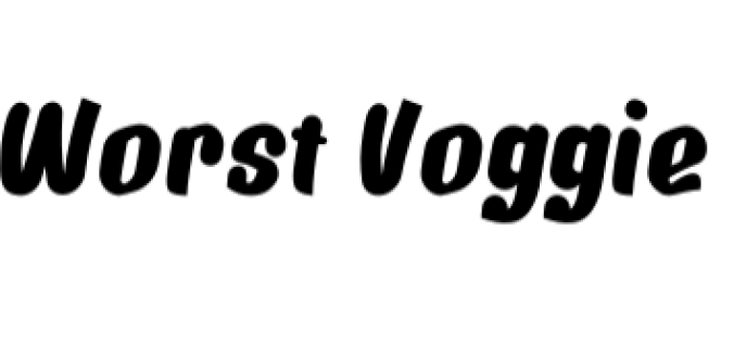 Worst Voggie Font Preview