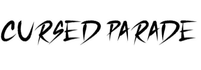 Cursed Parade Font Preview