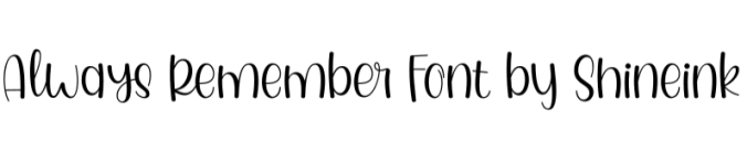 Always Remember Font Preview