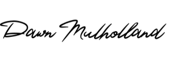 Dawn Mulholland Font Preview