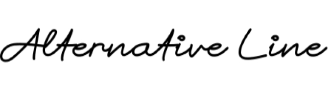 Alternative Line Font Preview