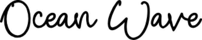 Ocean Wave Font Preview