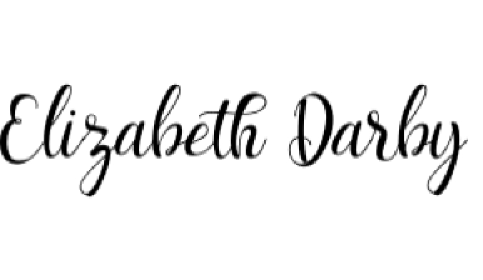 Elizabeth Darby Font Preview