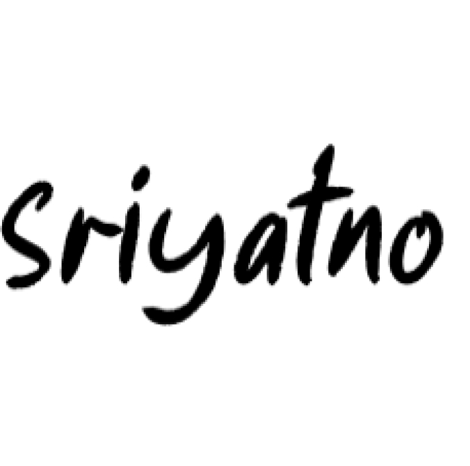 Sriyatno Font Preview