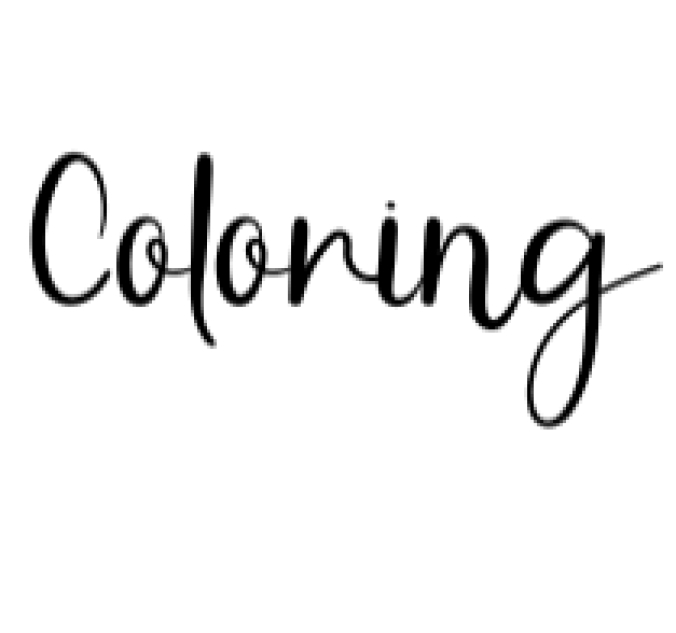 Coloring Font Preview