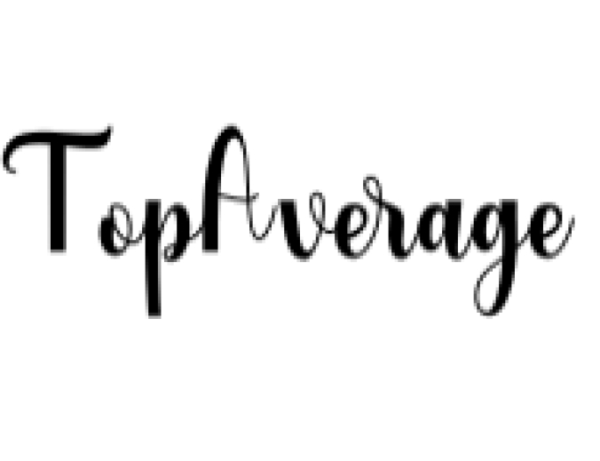 Top Average Font Preview