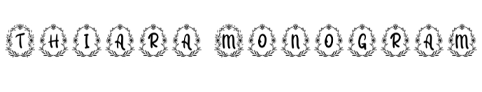 Thiara Monogram Font Preview
