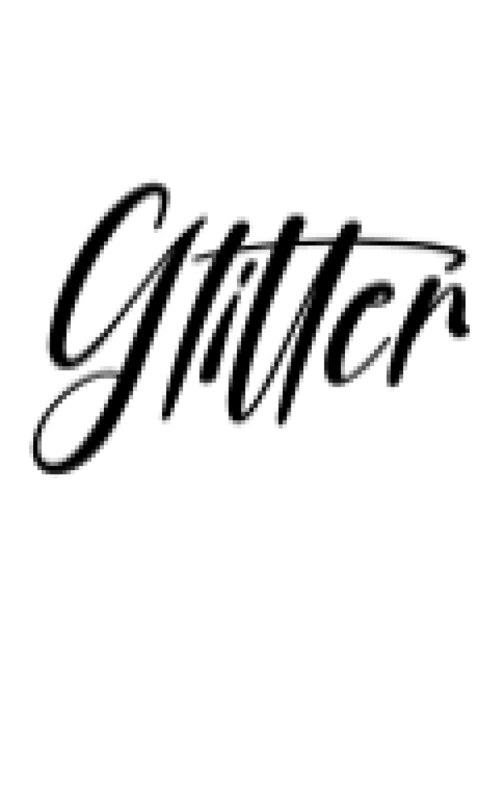 Glitter Font Preview
