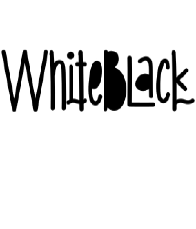 White Black Font Preview