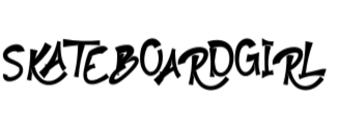Skateboard Girl Font Preview