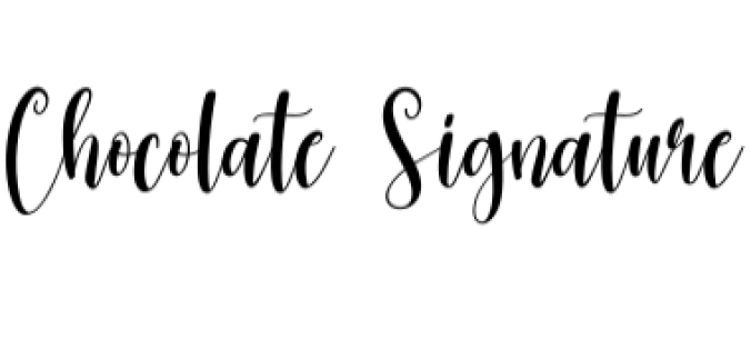 Chocolate Signature Font Preview