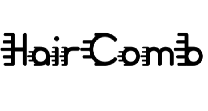 Hair Comb Font Preview