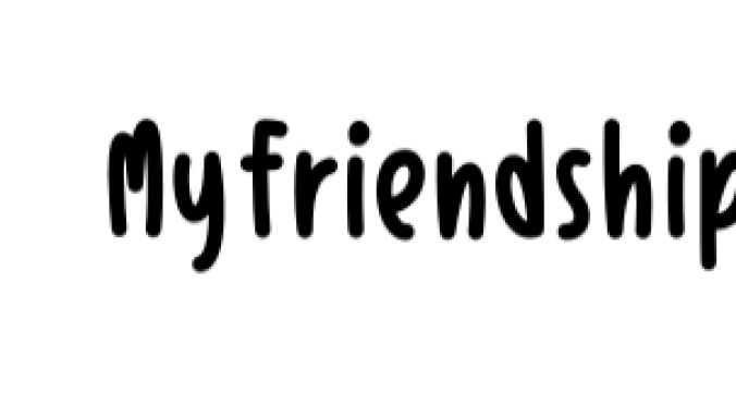 My Friendship Font Preview