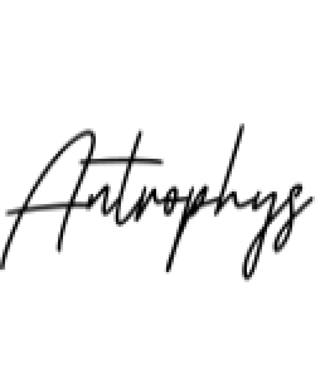 Antrophys Script Font Preview