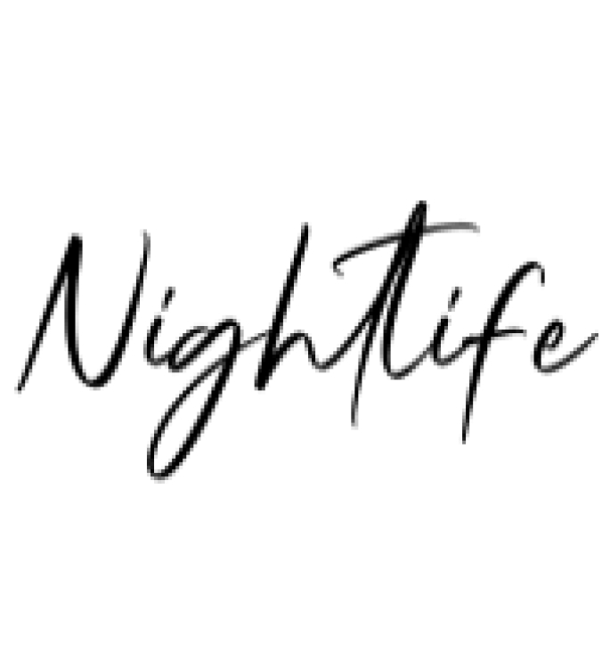 Nightlife Font Preview