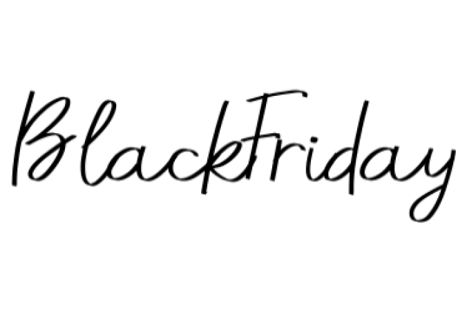 Black Friday Font Preview