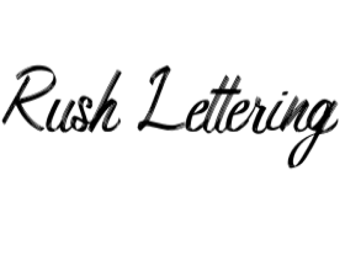 Rush Lettering Font Preview