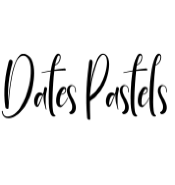 Dates Pastels Font Preview