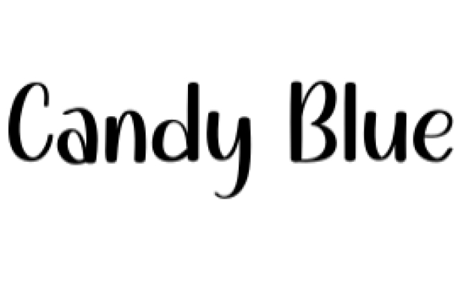 Candy Blue Font Preview