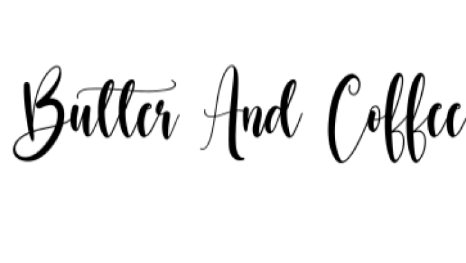 Butter and Coffee Font Preview