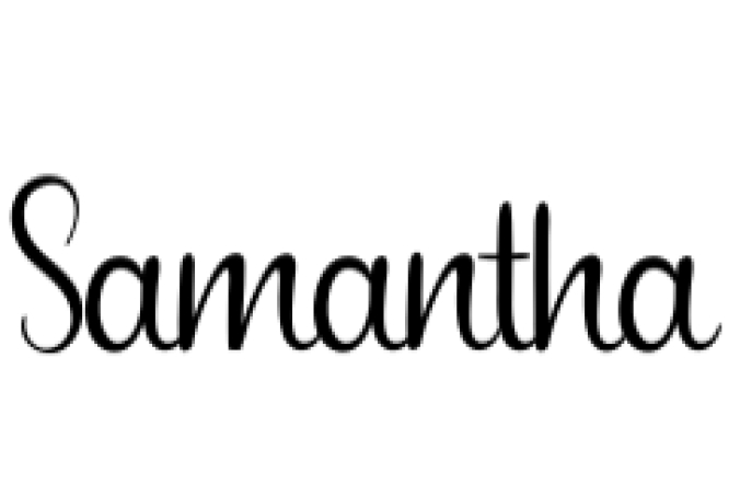 Samantha Font Preview