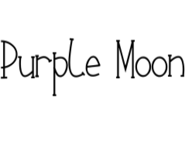 Purple Moon Font Preview