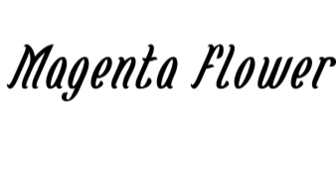 Magenta Flower Font Preview