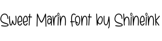 Sweet Marin Font Preview