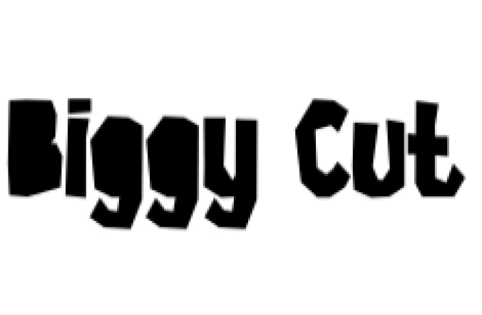 Biggy Cut Font Preview