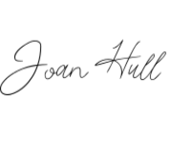 Joan Hull Font Preview