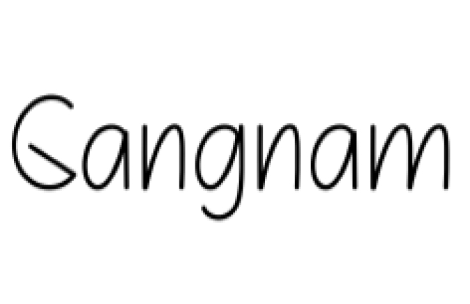 Gangnam Font Preview