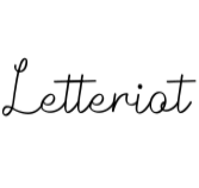 Letteriot Font Preview