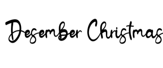 Desember Christmas Font Preview