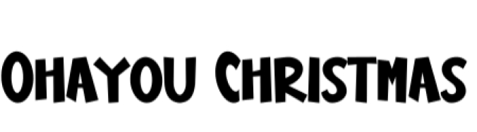 Ohayou Christmas Font Preview