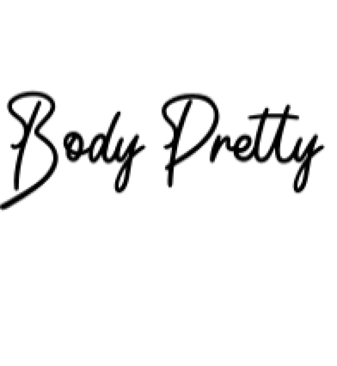 Body Pretty Script Font Preview