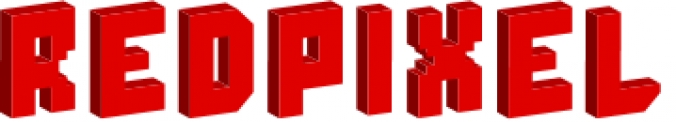 Red Pixel Font Preview