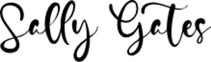 Sally Gates Font Preview