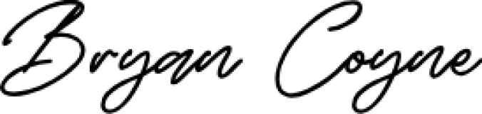 Bryan Coyne Font Preview