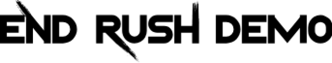 End Rush Font Preview