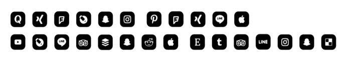 Social Networks Icons Font Preview